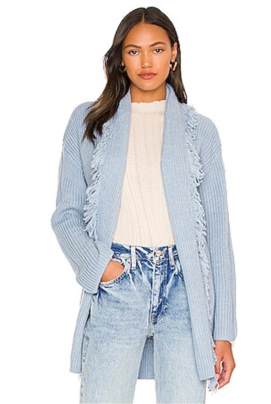 One Grey Day Gerri Cardigan in Blue Jean Size Small